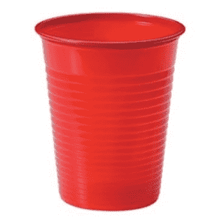 VASO PLASTICO ROJO