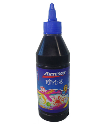 ARTESCO TEMPERA 250ML NEGRO CON APLICADOR