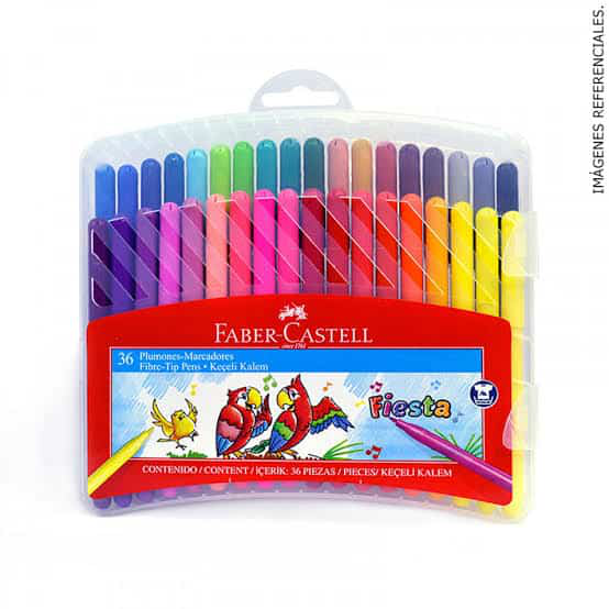 FABER CASTELL PLUMON 45 FIESTA X36 RIGIDO