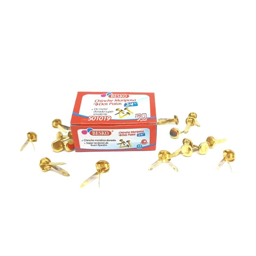 BESKO CHINCHE MARIPOSA 2 PATAS 3/4PULG X50 UND B900536