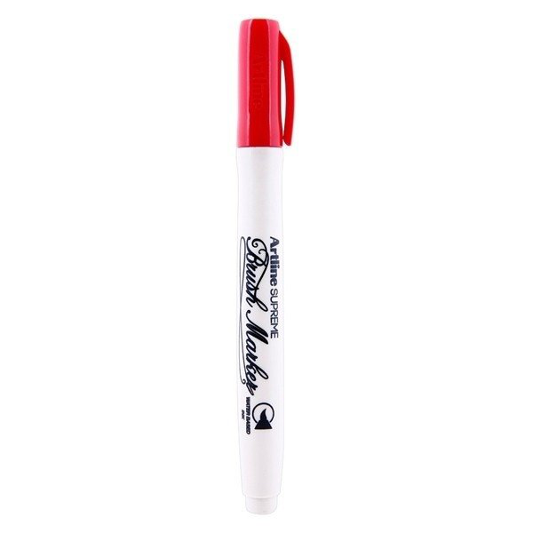 ARTLINE PLUMON PUNTA PINCEL ROJO