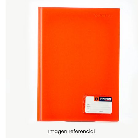 ALPHA FOLDER A4 DOBLE TAPA C/GUSANILLO NARANJA