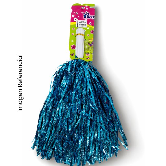 POM POM METALICO CELESTE UND