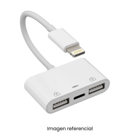 ADAPTADOR OTG IPHONE LIGHTNING 01 IP MACHO A 02 IP HEMBRA OTG-IP02B MY019