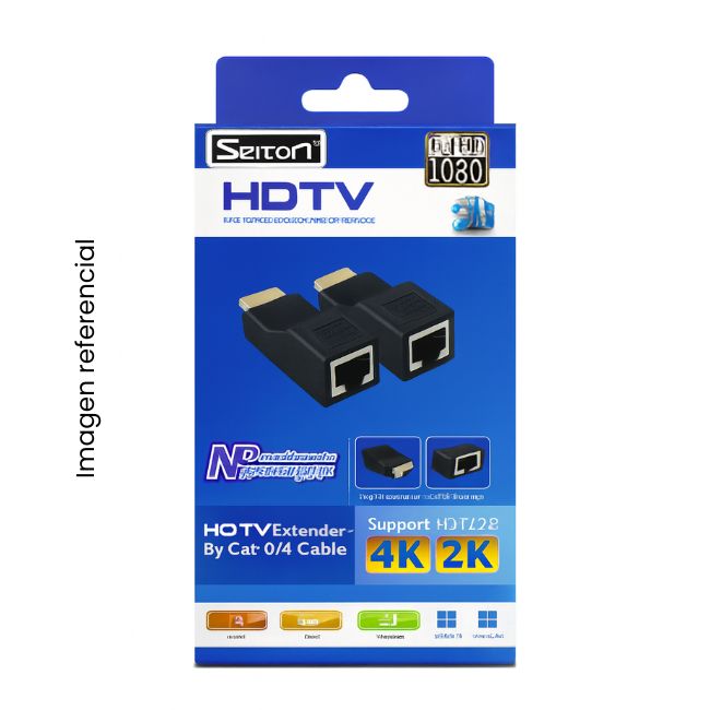 SEITON EXTENSOR HDMI FY-1030BK 1080P 30M RJ45 CAT6/6A PLUG&PLAY 4K