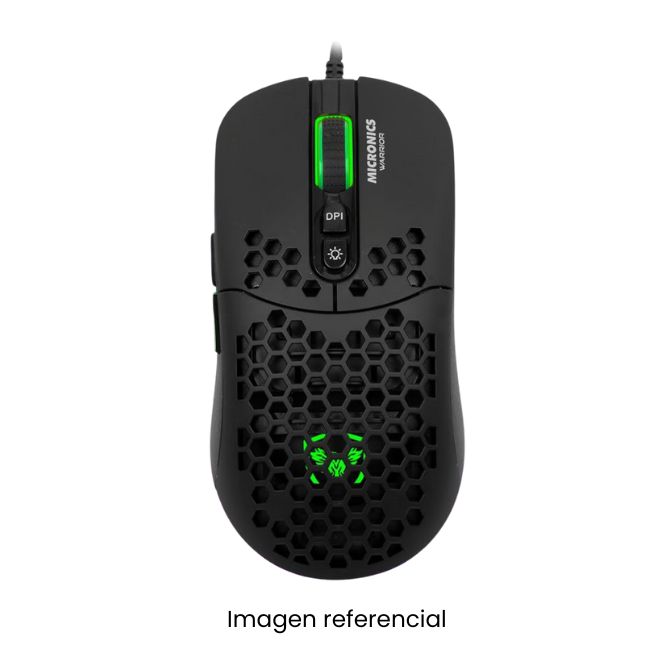 MICRONICS MOUSE GAMER WARRIOR MIC GM827 USB RGB 7B12800DPI NEGRO