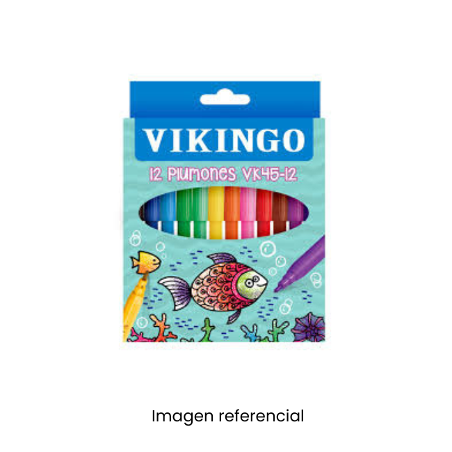 VIKINGO PLUMON 45 CAJITA X12 NUEVO DISEÑO