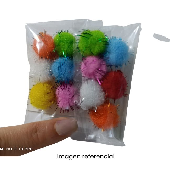 POM POM PUNTAS DE METAL X6