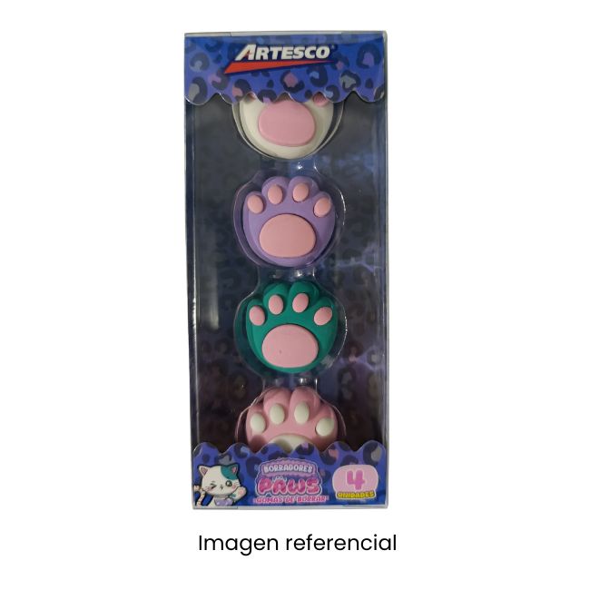 ARTESCO BORRADOR BLIST PAWS X4