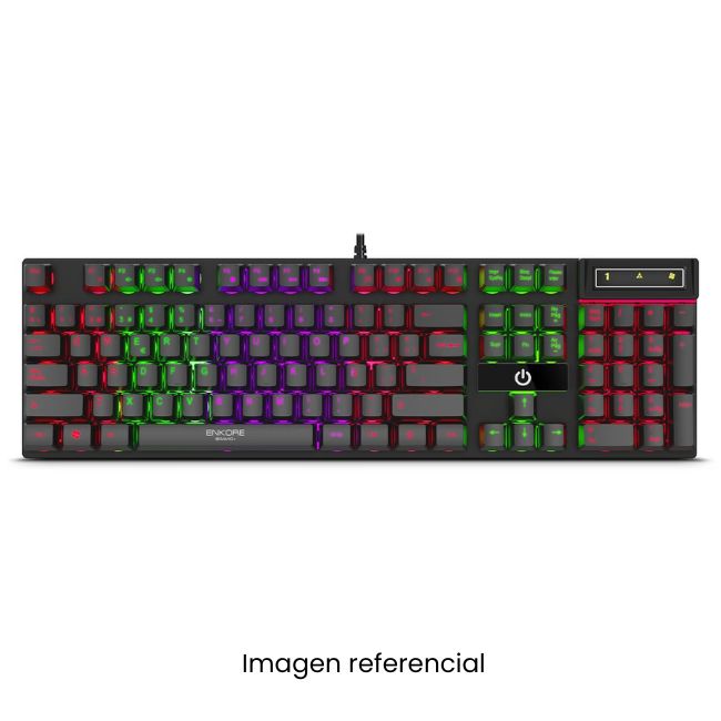 ENKORE TECLADO GAMER BRAVIO ENK606 USB RAINBOW