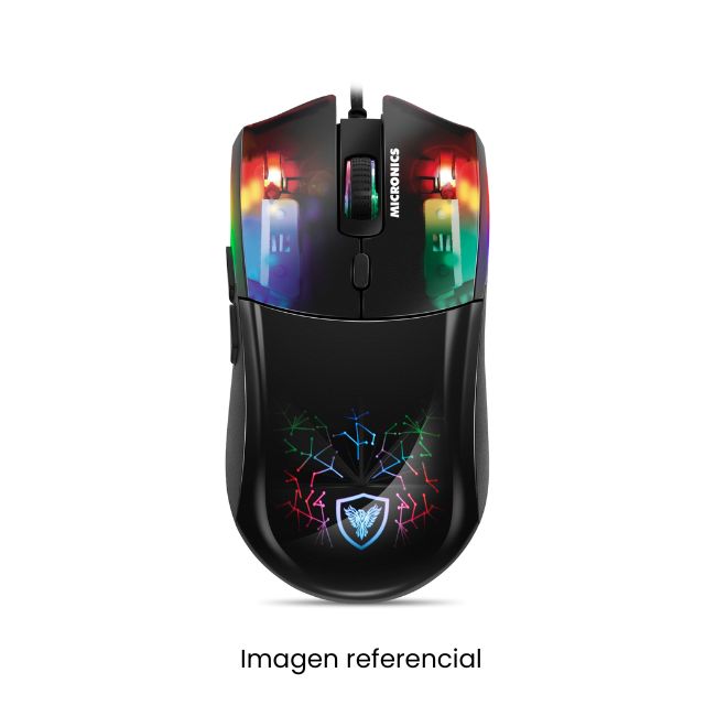 MICRONICS MOUSE GAMER NEON GM808 USB RGB 6BOTONES 7200DPI