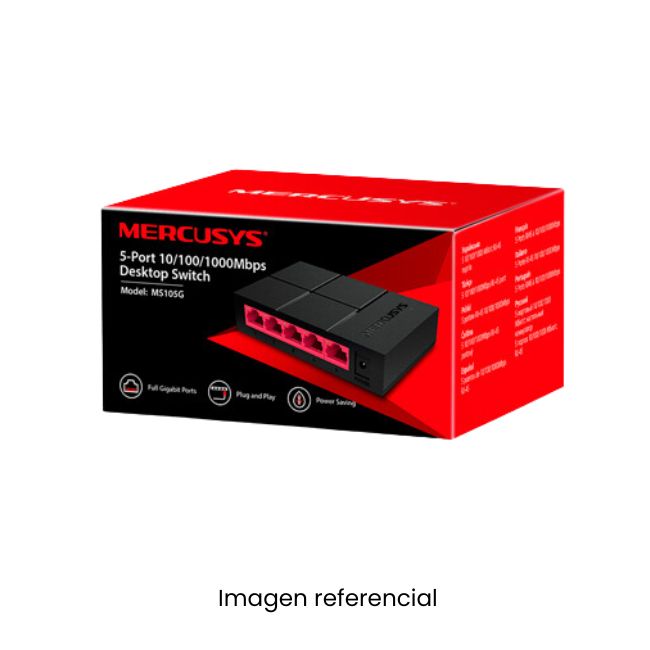 MERCUSYS SWITCH MS105G 5 PUERTOS GIGABIT 10/100/1000MBPS