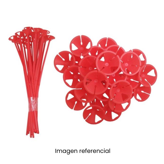 PALIGLOBOS ROJO PACK 100