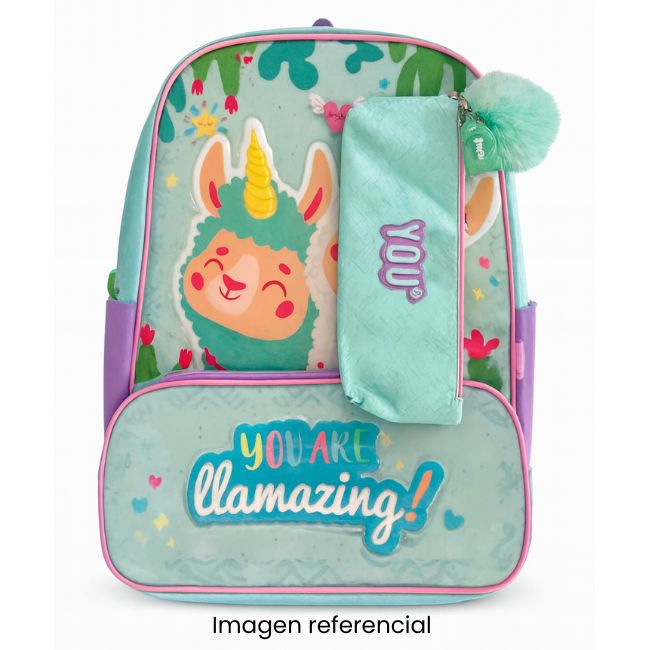 YOU MOCHILA LLAMAZING + CARTUCHERA MY-055 A25