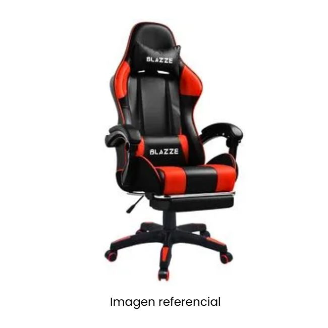 BLAZZE SILLA GAMER LOOT ROJO RECLINABLE 90 -135° CON REPOSAPIES