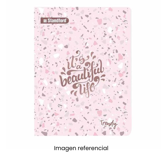 STANDFORD CUADERNO A4 TRIPLE RENGLON C/SOMBRA TRENDY 84H 