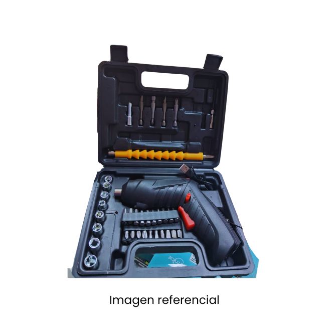 DESTORNILLADOR ELECTRICO RECARGABLE 4.8V 600mAh 47PCS LUZ LED