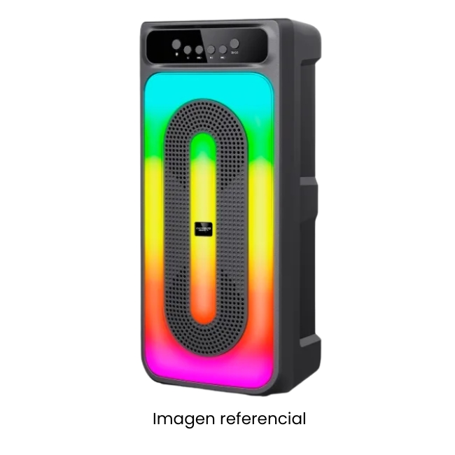 EVERSOUND PARLANTE PORTATIL TORRE REGENCY EV5005 4PULG RGB BT FM MIC USB MSD LI-BAT 1800MAH
