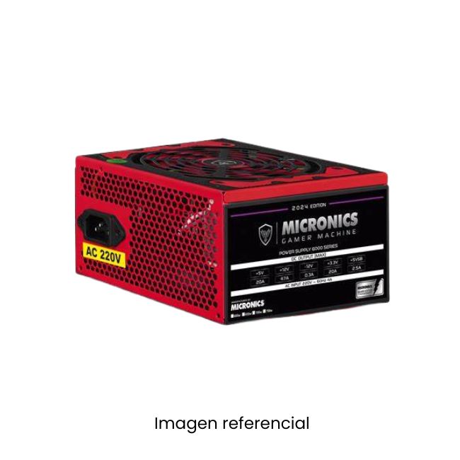 MICRONICS FUENTE DE ALIMENTACION P6000 600W GAMER