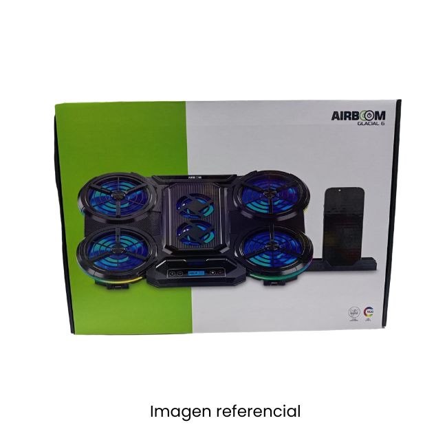 AIRBOOM COOLER LAPTOP GAMER GLACIAL 6 AB055 X6 VENTILADORES