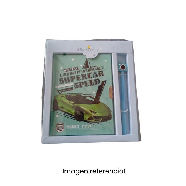 KAWAII CUADERNO VARON CON CANDADO + LAPICERO 1023028