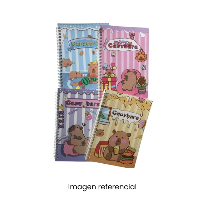 KAWAII LIBRETA ESPIRAL A5 CAPIBARA