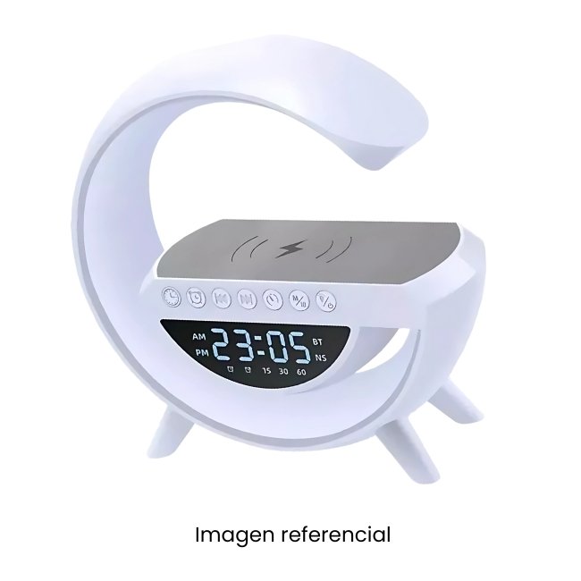 PARLANTE G BLUETOOTH BT2301 LED CON CARGA INALAMBRICA 7 COL+ FM + USB