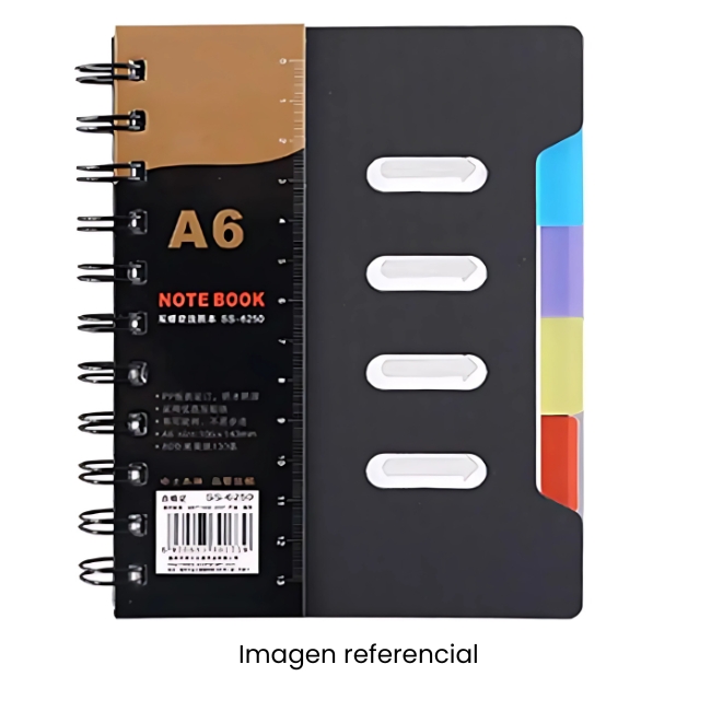 KAWAII CUADERNO ANILLADO A6 100H 1023155