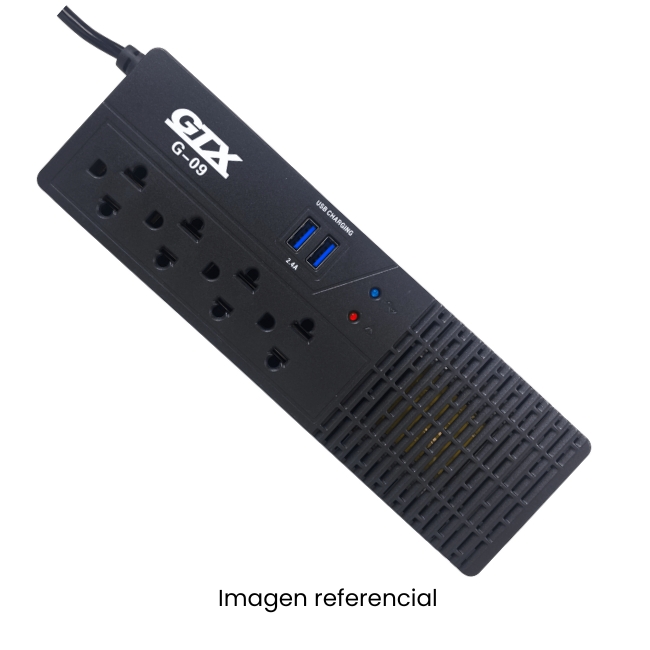 GTX ESTABILIZADOR G-09 1000VA 500W 4SAL 270VAC SOBRETENSION LED