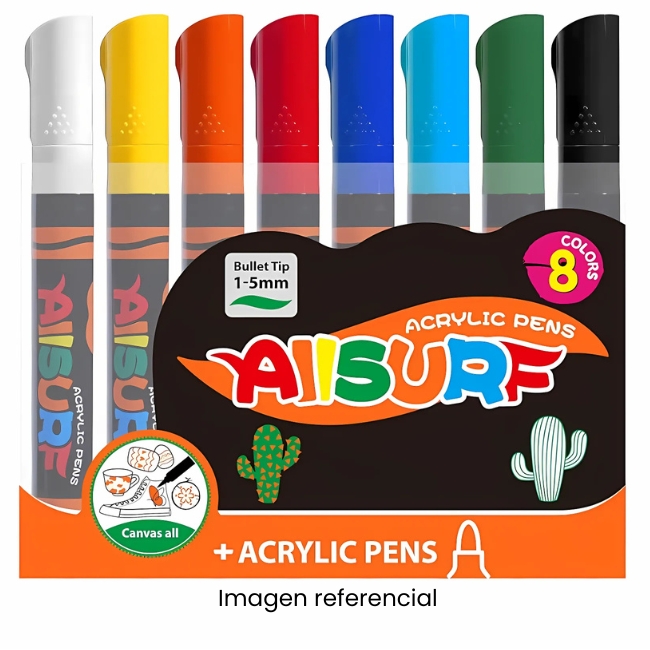 Y-PLUS MARCADOR ACRILICOS ALLSUR X8