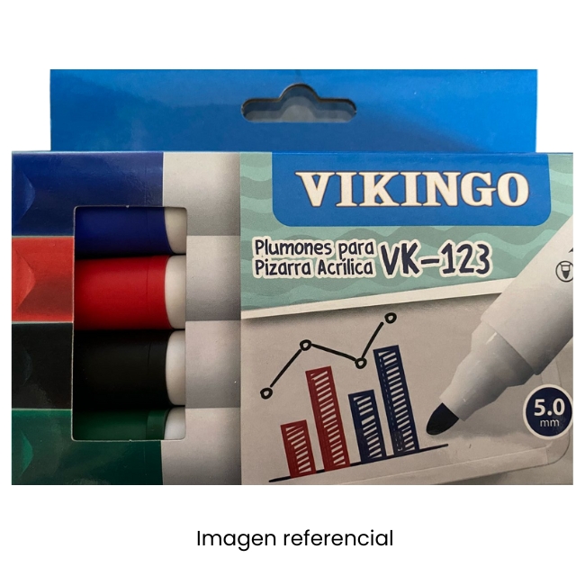 VIKINGO PLUMON ACRILICO 123 BLISTER X4