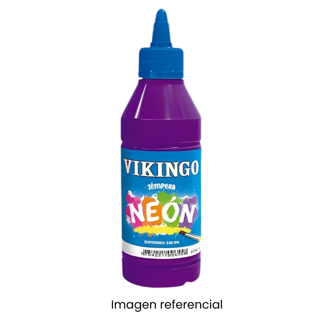 VIKINGO TEMPERA NEON 250ML VIOLETA