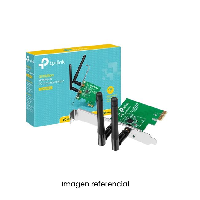 TP-LINK TARJETA PCI TLWN881ND INALAMBRICO N 300MBPS 2ANTENAS 2.4GHZ WPA2 NEGRO