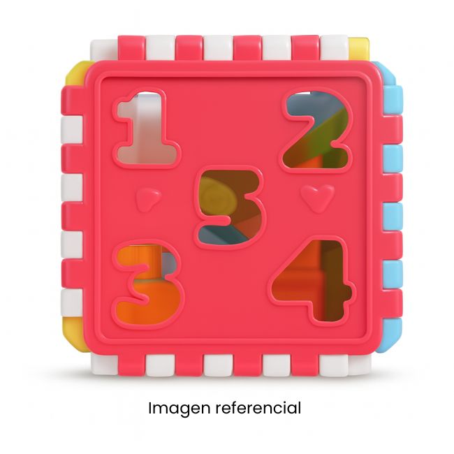 JUEGO DIDACTICO CUBO CON ENCAJE 12X12CM 
