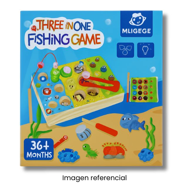 JUEGO DE PESCA Y PINZA DE MADERA MGG-01    