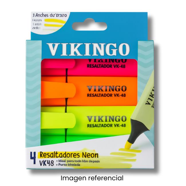 VIKINGO RESALTADOR VK-48 NEON X4