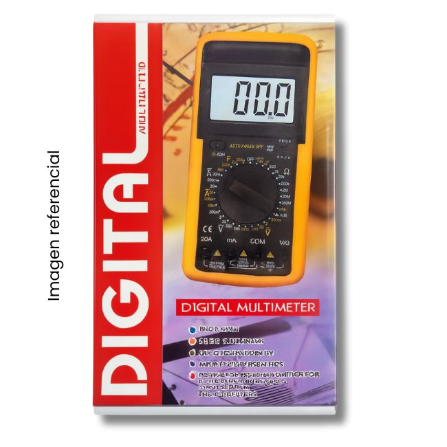 MULTITESTER DIGITAL DT9205A LCD AUTO APAGADO ROJO