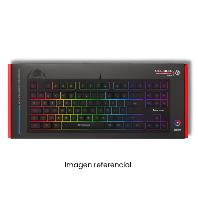 CYBERTEL TECLADO GAMER CYB K501 USB RAINBOW NEGRO