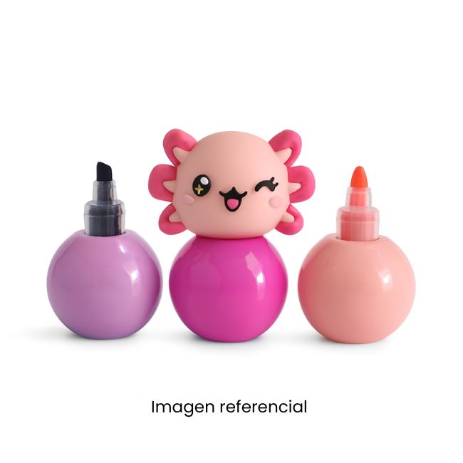 ARTESCO RESALTADOR PASTEL AXOLOVE 3 EN 1  