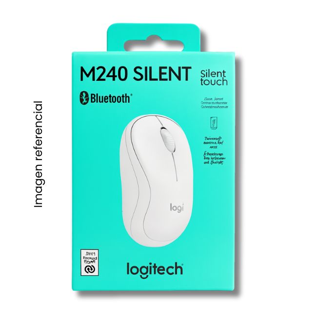 LOGITECH MOUSE BLUETOOTH M240 SILENT 3 BOTONES BLANCO
