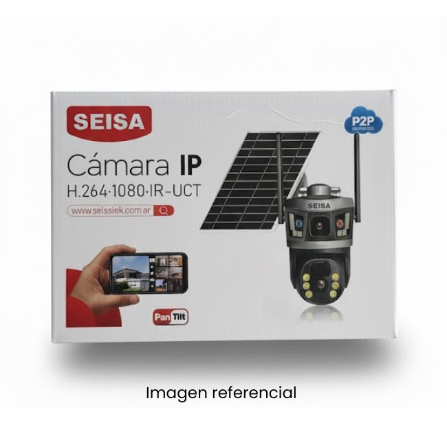SEISA CAMARA WIFI IP GIRATORIA IPC-SY12-WIFI 3.5PULG 2Mpx CON PANEL SOLAR 7W