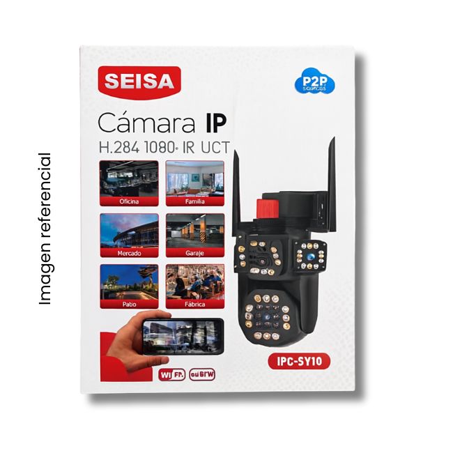 SEISA CAMARA WIFI IP GIRATORIA IPC-SY10 WIFI P2P PANTILT LENTE 4.5PULG