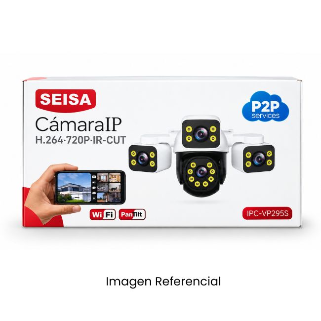 SEISA CAMARA WIFI IP GIRATORIA IPC-VP295S WIFI P2P PANTILT LENTE 4PULG 