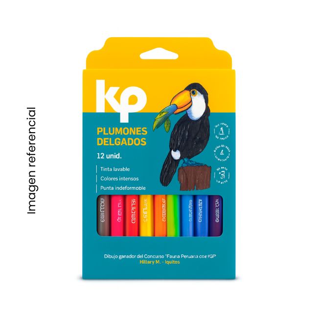 KP PLUMONES DELGADOS ESTUCHE X12