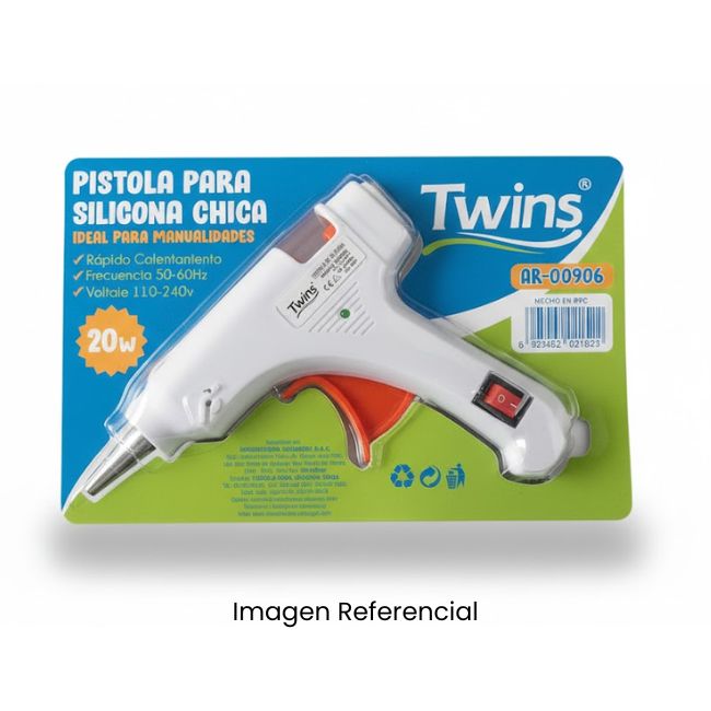 TWINS PISTOLA PARA SILICONA CHICA COLORES SURTIDOS AR-00906