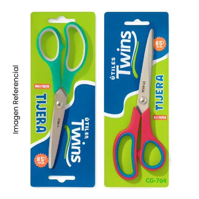 TWINS TIJERA DE OFICINA MANGO DE GOMA 8.5 PULG AR-01419