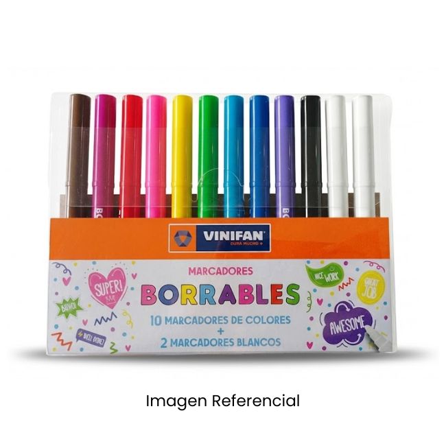 VINIFAN MARCADOR BORRABLE ESTUCHE X12