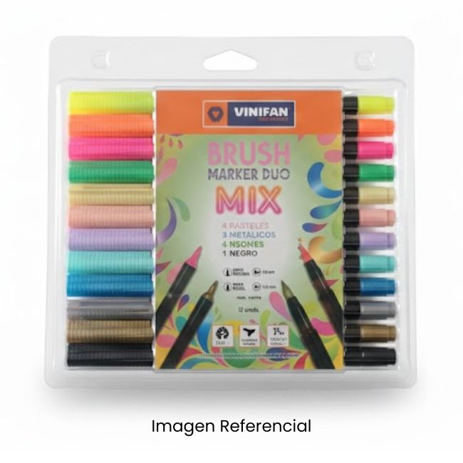 VINIFAN BRUSH MARKER DUO MIX ESTUCHE X12