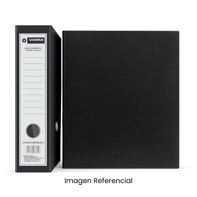 VINIFAN ARCHIVADOR PLAST LOMO ANCHO OFICIO NEGRO