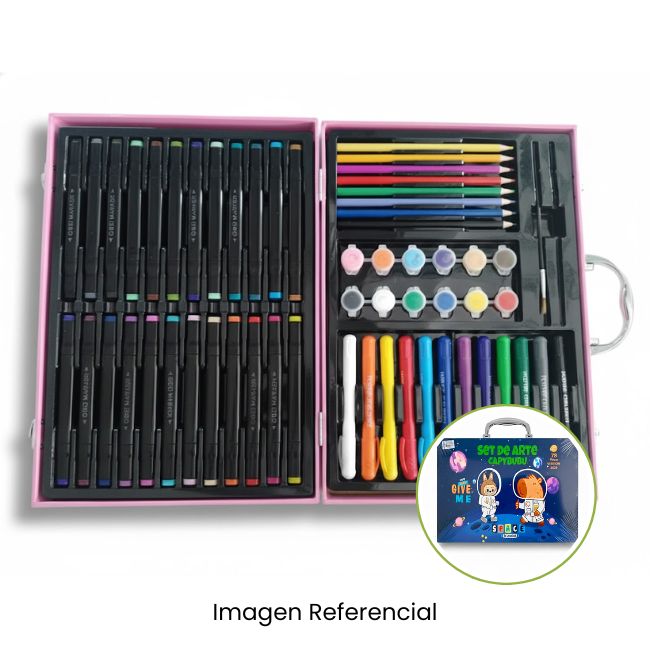 CAPIBUBU SET DE ARTE MALETA DE ALUMINIO 78 PIEZAS